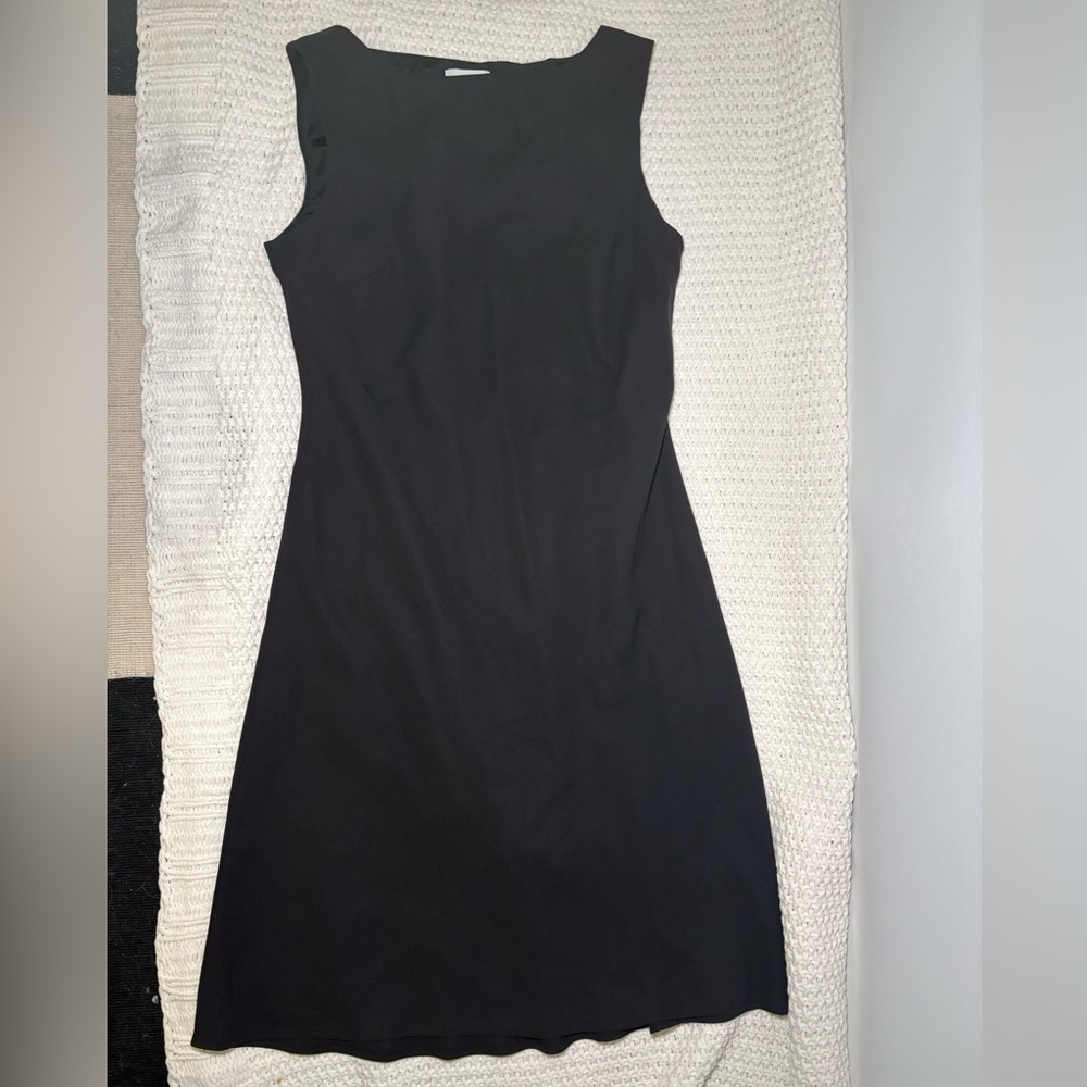 LOFT Black Halter Sheath Midi Dress